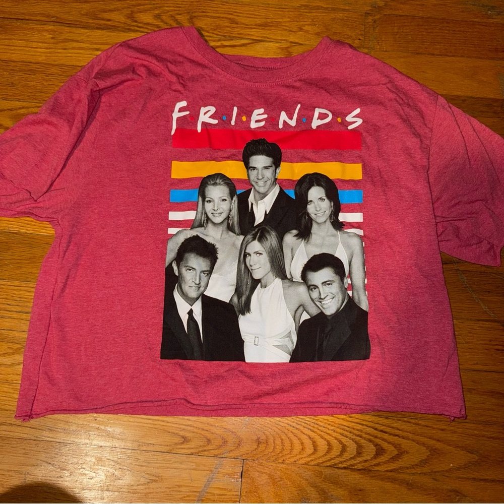 FRIENDS Kids T-Shirt - Red with Multicolor Stripes